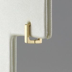 14K Gold Small Square Huggie Hinged Hoop Earring